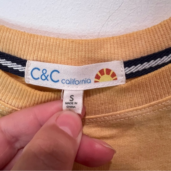 C&C California Mustard Long Sleeve SUNDAY FUNDAY Tee - Picture 3 of 5